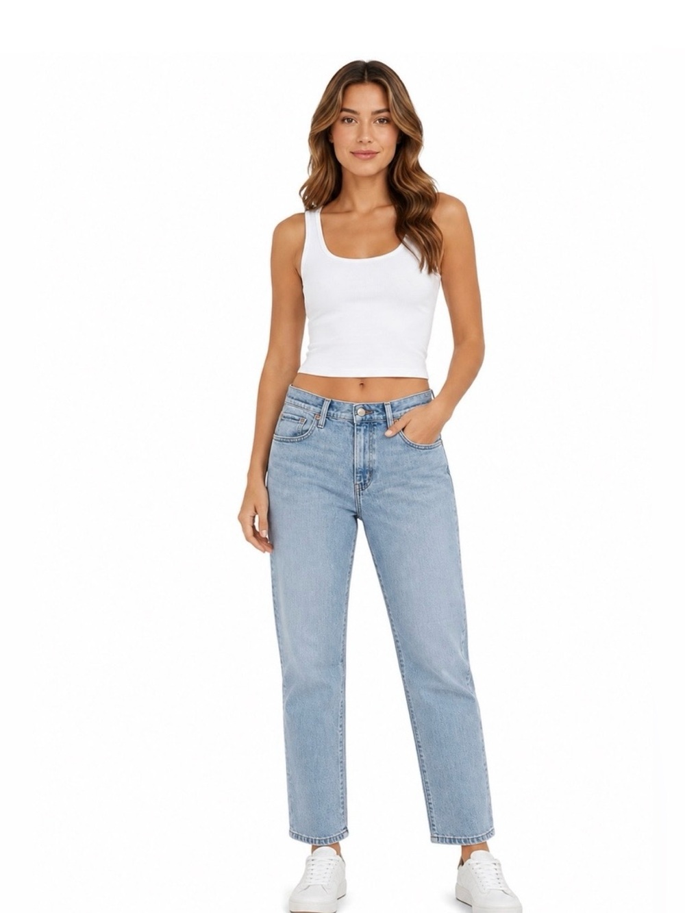 Levi’s Mid Rise Boyfriend Light Wash Jeans